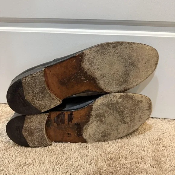 Salvatore Ferragamo Studio Shoes Mens Size 10.5 Black Cap Toe Oxford Italy - Picture 8 of 10